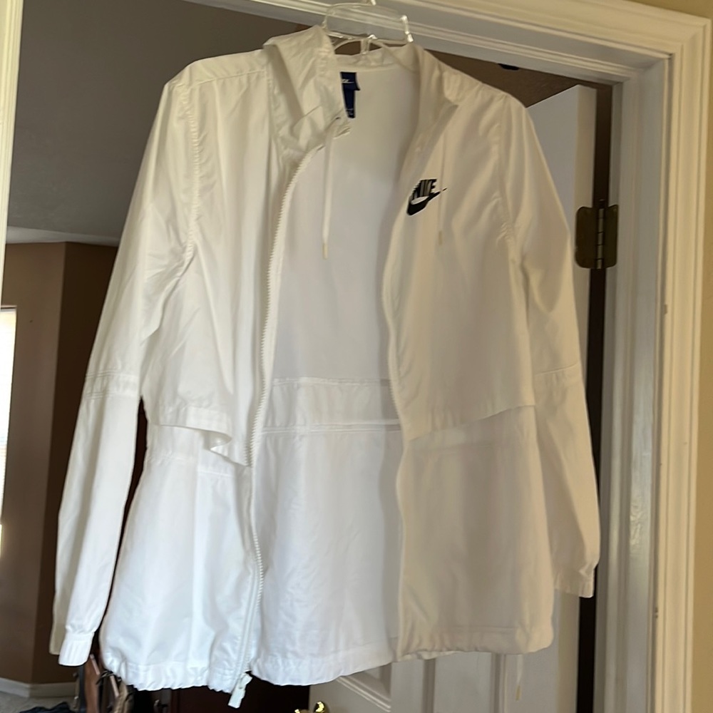 Nike White Windbreaker